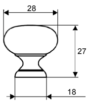 TULIP knop Jota černá matná + šroubek 