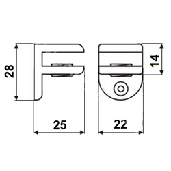 Podperka MP4004, chróm / Gamet