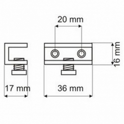 Podperka MP0204, chróm /Gamet 