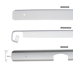 Lišta  DUROPAL 2obl. 38x800-R6, Koncova - L