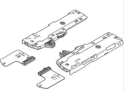 Modul a unašeč L3 BLU TIP-ON BLUMOTION pro LEGRABOX/MOVENTO 350-650 mm 15-40 kg šedý