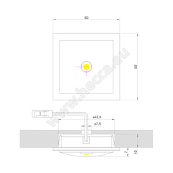 LED bodovka - VN50, 1.0W, 350mA, biela teplá / Hecca