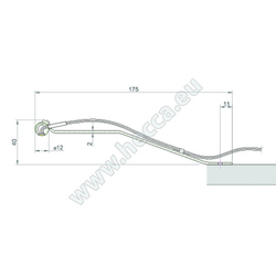 LED stopkové svietidlo - T-342, 1.5W, DC12V, biela teplá, mal.striebro