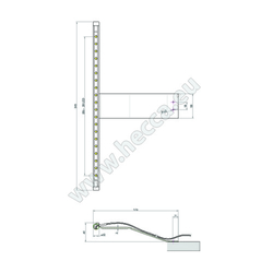 LED stopkové svietidlo - T-342, 1.5W, DC12V, biela teplá, mal.striebro