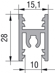 Profil H-10 velky 3m 